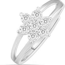 zavya Flower of Fortune Rhodium Plated Ring (Adjustable) | Gift for Women-picture-16