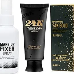 COSMAC PROFESSIONAL MAKEUP FIXER SPRAY WITH 24K GOLD BB CREAM. COMBO (PACK OF 2)-image-7