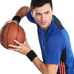 Style Along Fitness Bands Wrist Bands Sweat Bands Supporter for All Sports (Black Pair)-picture-19