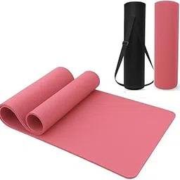 JX FASHION HOMES Yoga Mat, 6mm Thick, Anti-Skid with Carry Bag, Water-Resistant, for Home Gym & Outdoor Workout (60X180 CM) (Dark Pink)-image-83