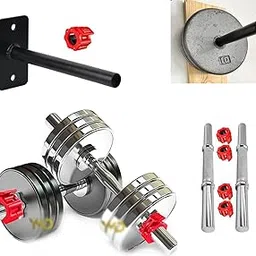 Home Gym Set Steel Dumbbell Plates 2.5KGX4Pc With 28mm Clamp and 1Pc Holding Pin Adjustable Dumbbell (10 kg)-picture-28