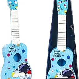 Space Theme Guitar 4 Strings Acoustic Music Toys for Kids, Educational Toy Guitar for Beginners, Musical Instrument, Learning Musical Toy, Sound Toys, Blue, 6+Years, Pack of 1-picture-23