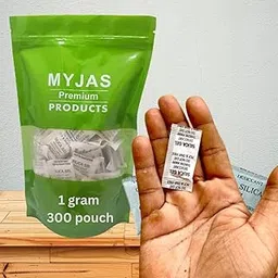 Myjas- silica silicon silika gel moisture absorber 1 gram small size packets pouch (1 gram-300 packets)-picture-25