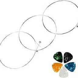 Imaginea Guitar String 1 Sets of 3 E1st Electric Acoustic Guitar Strings for Guitar Replacement Steel Strings Set Stainless Steel Core Nickel Alloy Wound Nickel-plated Guitar String (Pack of 3, E-1st)-image-53