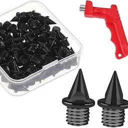 CALANDIS 60 Pieces Track Shoe Spikes Track and Field Running Spikes for Sports Adults Black | Track & Field-picture-41