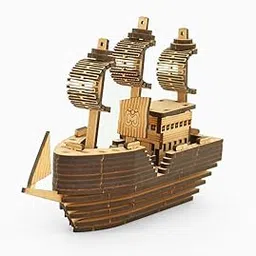 Mittimate 3D DIY Great White Ship Model for Kids 8+ Year I Brain Teaser 3D Ship Building Toy I Birthday Gift for Chlidren-image-8