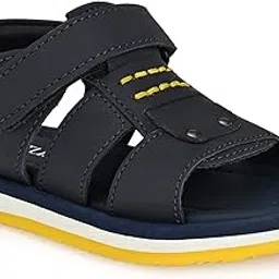 tuskey Fisherman Leather Sandal For Kids | Casual Closed Toe Sandal | Navy Blue Sandals For Boys-picture-11
