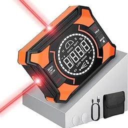 BOBOVAV Digital Angle Finder with Laser and Magnetic Base, 4×90° & 2×180° Rechargeable Level Gauge for for Woodwork, Miter Saw, Hanging Frames-picture-13