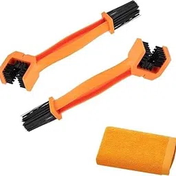 AUTOCRAZE Motorcycle Chain Cleaning Brush Set, Orange and Black, with Reusable Wipe,. Can be Used for All Motorcycles Including Motorcycles/Bicycles/Bikes etc 2 PCS-picture-50