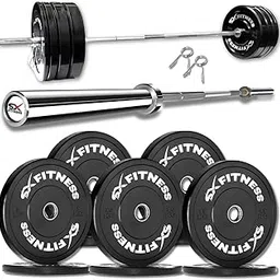 SXFitness 150kg Bumper Plate Set (5kg x 2, 10kg x 2, 15kg x 2, 20kg x 2, 25kg x 2) with 5ft Olympic Rod (50mm) – Ideal for Strength Training & Powerlifting.-picture-12