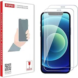 POPIO Tempered Glass Compatible for iPhone 12 / iPhone 12 Pro (Transparent) Full Screen Coverage except Edges, Pack of 2-image-19