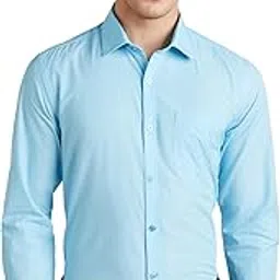 amazon brand - symbol Men's Cotton Rich Formal Shirt | Plain | Full Sleeve - Regular Fit (Available in Plus Size and Combo Pack of 2)-picture-47