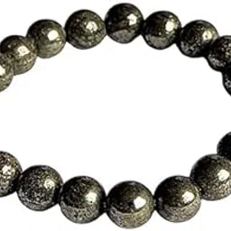 Raw Pyrite Crystal Beaded Bracelet for Confidence, Prosperity and Mental Clarity, Natural Stone Jewellery-picture-14