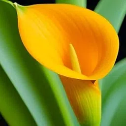 Imported Calla lily Flower Bulbs for Home Gardening Pack of 1 bulb (SOFT ORANGE)-picture-17