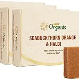 HEXA Organic Handmade Cold Processed Soap – Seabuckthorn, Orange Peel, Haldi, Olive Oil, Coconut Oil & Orange Oil | Skin Brightening, Anti- Inflammatory, Anti-Bacterial & Anti-Acne | For Oily Skin | Pack of 4 | 100 gm each-picture-50