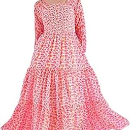 sheetal associates Women's Georgette Printed Casual Maxi Fit and Flare Dress-picture-17