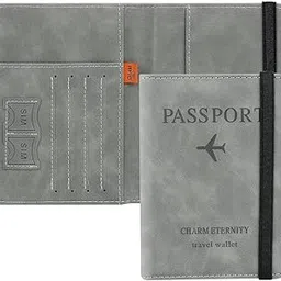 tekcool Passport Holder Cover Travel Wallet Organiser, Passport Case with RFID Blocking, PU Leather Travel Document Holder for Men & Women Travel Accessories-picture-12