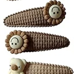 SGNG Fancy Cute Tic Tac Hair Clips for Girls Pack of 6 Soft Fabric Strong Metal Grip Ideal for Toddlers, Kids, and Girls Stylish & Comfortable Hair Accessories (DG 8)-image-73