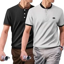Lymio Polo T Shirt for Men || Men Casual T-Shirt || Available in Combo Packs (Polo-48-50)-image-0