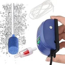 VAYINATO® Single Way Aquarium Fish Tank Airpump with Free 2 Meter Airtube & Airstone & Checkvalve, Vy-208, 2.5 Watts, 3L/Min by Petzlifeworld-image-7