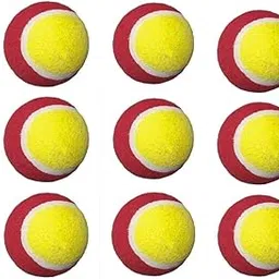 SPANCO Soft Cricket Solid Tennis Balls Practice, Training for All Age Group, Recommended for Indoor/Outdoor Street & Beach Cricket (Pack of Nine) (Color : Red & Yellow)-picture-28