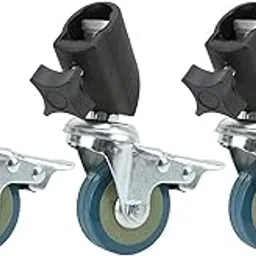 Archuu Professional Swivel Caster Wheels Set for Photography Light Stand Studio Photo Video Shooting,3pcs 22mm Locking Caster Set Universal Rotation with Brake-picture-38