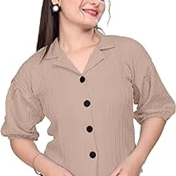 Women's Button-Down, Women Stylish Western, Collared Neck Women-image-69
