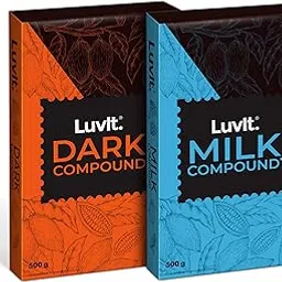 LuvIt. Cocoa Crush - Dark & Milk Compound Bars | Frosting, Chocolate Making, Perfect for Baking | No Preservatives | Pack of 2-500g Each-picture-61
