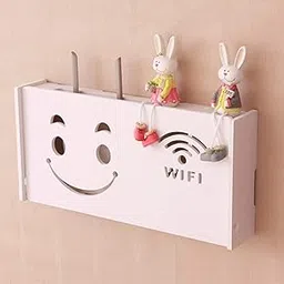SAIFSMART Wall Mount WiFi Router Stand, WiFi Holder Rack, Cabinet for Home Office, 30 cm x 18 cm x 10 cm, MDF-picture-17