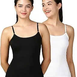 lux cozi Premium Cotton Regular Fit Camisole for Women - Pack of 2-picture-21