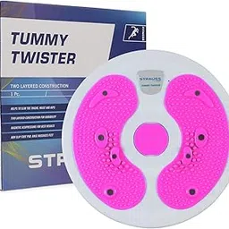 Abdominal Massager for Back, Neck, Sciatic Pain Relief, Tummy Twister | Shaper Women Men Fat Burner Slimming Machine with Non-Slip Surface Ideal Exercise Equipment For Home (Pink)-picture-49