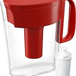 Brita Small 5 Cup Water Filter Pitcher with 1 Standard Filter, BPA Free – Metro, Red-picture-14