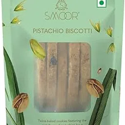 SMOOR Premium Pistachio Biscotti Pack of 3 | Crunchy & Sweet Gourmet Cookie Biscuits | 3x50gm-picture-28