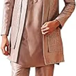 vastramay Men's Silk Blend Sherwani Set, Silk Blend embroidered Indo Western, Kurta And Pant Set for Men for Weddings & Festivals, Traditional Ethnic Wear Outfit-picture-25
