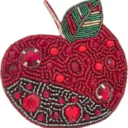 Trendy Beaded Handmade Apple Multipurpose Brooch-image-1