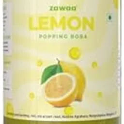 ZAWAA Lemon Fruit Flavor Popping Boba of 1 kg With 1 Paper Straw of 11mm-picture-32