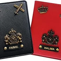giftsclub EcoLeather Unisex Passport Wallet (Black and Red)-picture-10