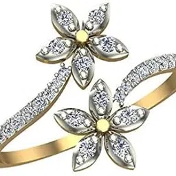dishis 14K /18K/22K Yellow Gold Simulated Diamond Ring for Women-picture-15