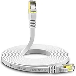 FEDUS Cat7 Pure Copper Flat Ethernet Cable RJ45 LAN Cable Patch Network Cable10 Gigabit 600MHZ Internet Cable RJ45 Wire Cord to Computer for Gaming, Modem, Router, LAN ADSL (1.5M)-picture-35