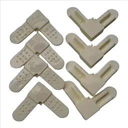 Window Mosquito Net Door Plastic Corner Clamp (16 Pcs, Ivory)-picture-13