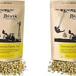 Jaivik Uttarakhand - Dried Loose Leaf Chamomile Tea (200 g), sweet mellow soothing earthy Flavour, Promotes fat burning, Vegan, Pack of 2-picture-12