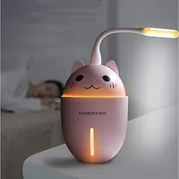 ATORSE Cute 3 in 1 320mL Air Humidifier+Cooling Fan + Night Light Pink-picture-24