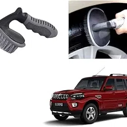 All Purpose Alloy Wheel Tire Car Rim Tyre Cleaning Brush Essential Universal Accessories Suitable for Mahindra Scorpio 2017 Onward-picture-19