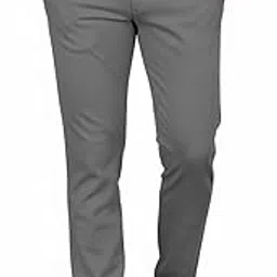 valley Men's Slim Fit Casual Mid Rise Trousers, Cotton Blend, Side Pockets || Classic Slim Fit Chino Pants || Business Casual Dress Trousers image 1