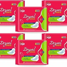 Dryvel Ultra Sanitary Pads – Breathable Cotton Napkins with Wider Wings, Pack of 6 (8 Pads Each)-picture-16