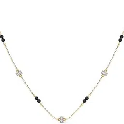 caratlane 14 KT Yellow Gold Zia Diamond Mangalsutra for Women-picture-38