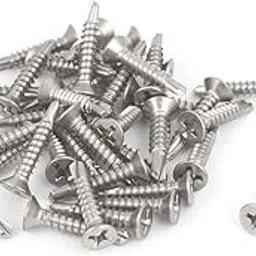 Generic M3.5 x 19mm 410 Stainless Steel Countersunk Head Self Drilling Screws 40 Pcs-image-8