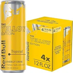 Red Bull The Yellow Edition Tropical Energy Drink, Each 50ml 12 FL OZ, X 4 Pack (Product Of Austria)-picture-11