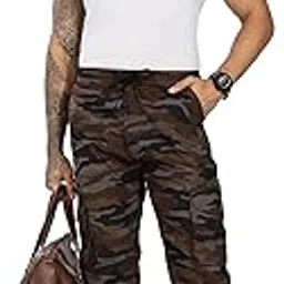 24 street | Men's Soft Stride Pyjama Pants Military Print| Cotton Comfort Sleepwear with Adjustable Waist & Functional Pockets – Cozy Lounge Pants-picture-22