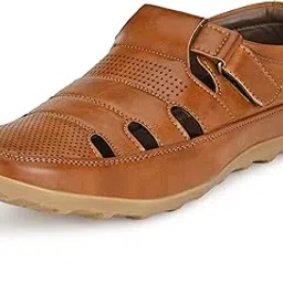 centrino Men's Fisherman Sandals with Cushioned Insocks, Hook & Loop Strap, Trendy and Sporty Design, Premium Upper, Closed Sandal - For Spring Summer Travelling, Walking (2340)-picture-26